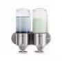 Simplehuman BT1028 dubbele dispenser met wandhouder, geborsteld roestvrij staal
