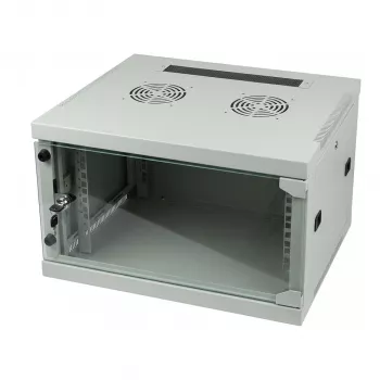 ALLNET 19 inch wandbehuizing 6U 1-delig lichtgrijs SMQ-serie