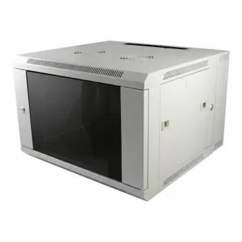ALLNET SMA-serie 19 inch wandbehuizing 6U 450mm diep lichtgrijs flat pack