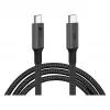 GoodConnections USB-C 4.0 (ST-ST) 1m gevlochten kabel 100W 8K 30Hz antraciet