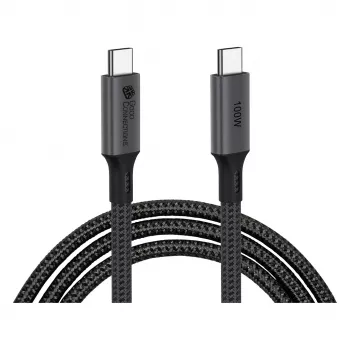 GoodConnections USB-C 4.0 (ST-ST) 1m gevlochten kabel 100W 8K 30Hz antraciet
