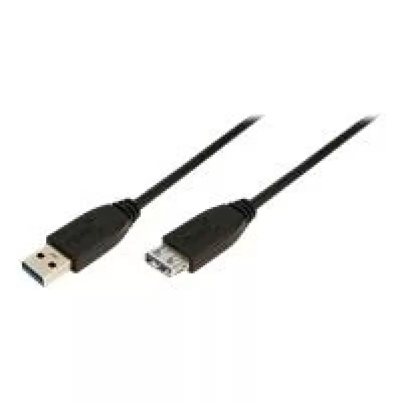 LogiLink USB 3.0 verlengkabel - USB Type-A stekker naar USB Type-A bus - 1 m - zwart