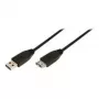 LogiLink USB 3.0 verlengkabel - USB Type-A stekker naar USB Type-A bus - 1 m - zwart