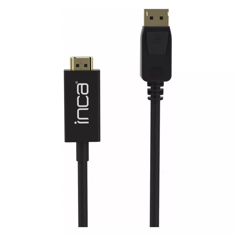 INCA DisplayPort naar HDMI-kabel 1,8 m 10,2 Gbit/s zwart