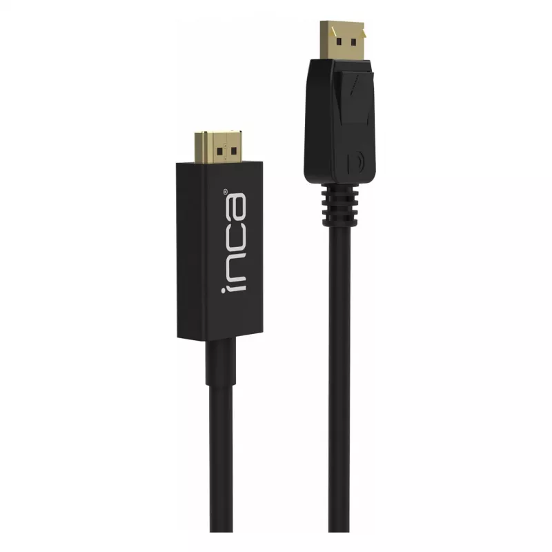INCA DisplayPort naar HDMI-kabel 1,8 m 10,2 Gbit/s zwart