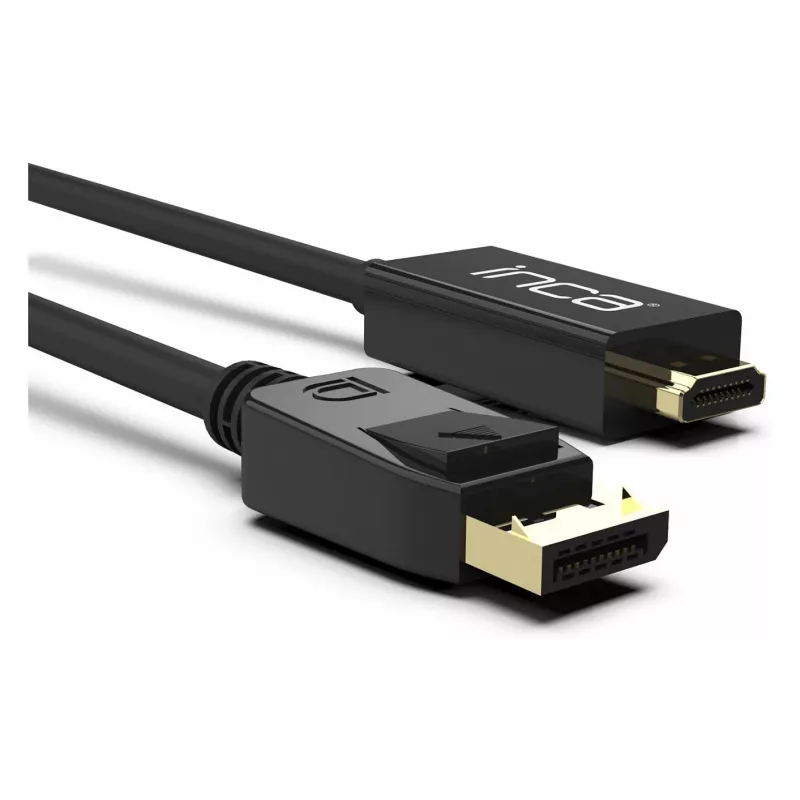 INCA DisplayPort naar HDMI-kabel 1,8 m 10,2 Gbit/s zwart
