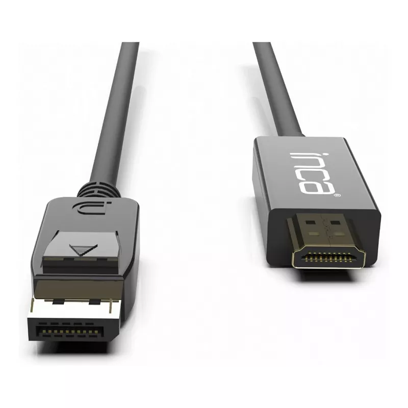 INCA DisplayPort naar HDMI-kabel 1,8 m 10,2 Gbit/s zwart