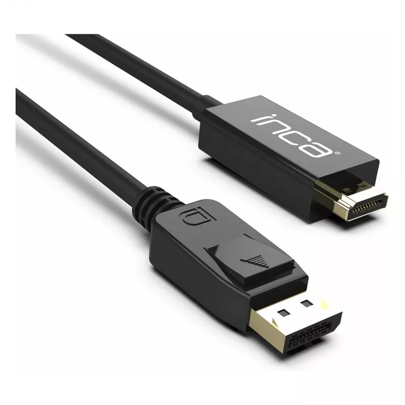 INCA DisplayPort naar HDMI-kabel 1,8 m 10,2 Gbit/s zwart