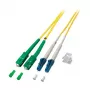 EFB Elektronik ECOFIBER duplex patchkabel LC-SC/APC OS2 G652D, 3 m, LSZH 2 mm, geel (O0362.3)