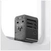 USAMS reisadapter CC310 70W 3xUSB-C US/AU/EU/UK zwart