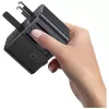 USAMS reisadapter CC310 70W 3xUSB-C US/AU/EU/UK zwart