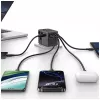 USAMS reisadapter CC310 70W 3xUSB-C US/AU/EU/UK zwart