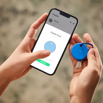 Chipolo POP Bluetooth-tracker met vervangbare batterij voor iOS & Android, blauw