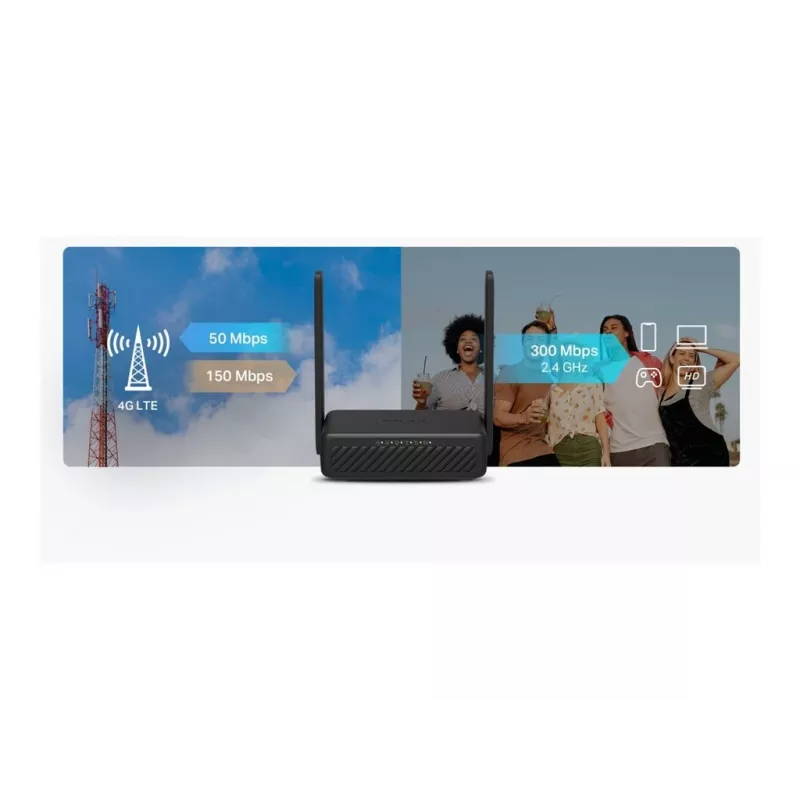 Mercusys MB113-4G draadloze 4G LTE draagbare router 300Mbps