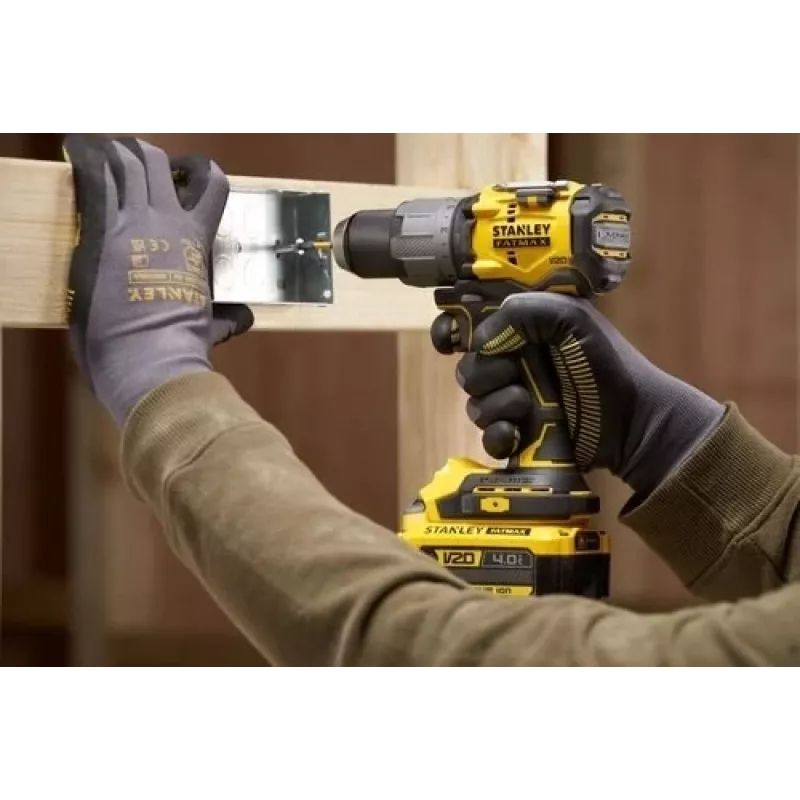 STANLEY FATMAX SFMCD726D2T 18V borstelloze accu-slagboormachine (2x 2,0Ah accu's, oplader, TSTAK-koffer)