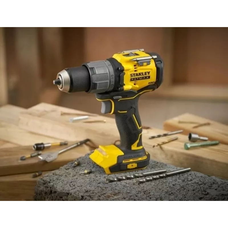 STANLEY FATMAX SFMCD726D2T 18V borstelloze accu-slagboormachine (2x 2,0Ah accu's, oplader, TSTAK-koffer)