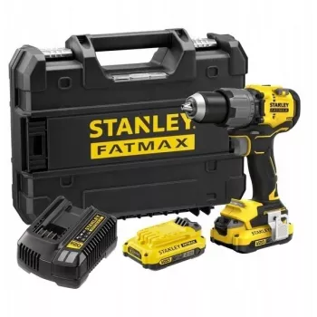 STANLEY FATMAX SFMCD726D2T 18V borstelloze accu-slagboormachine (2x 2,0Ah accu's, oplader, TSTAK-koffer)
