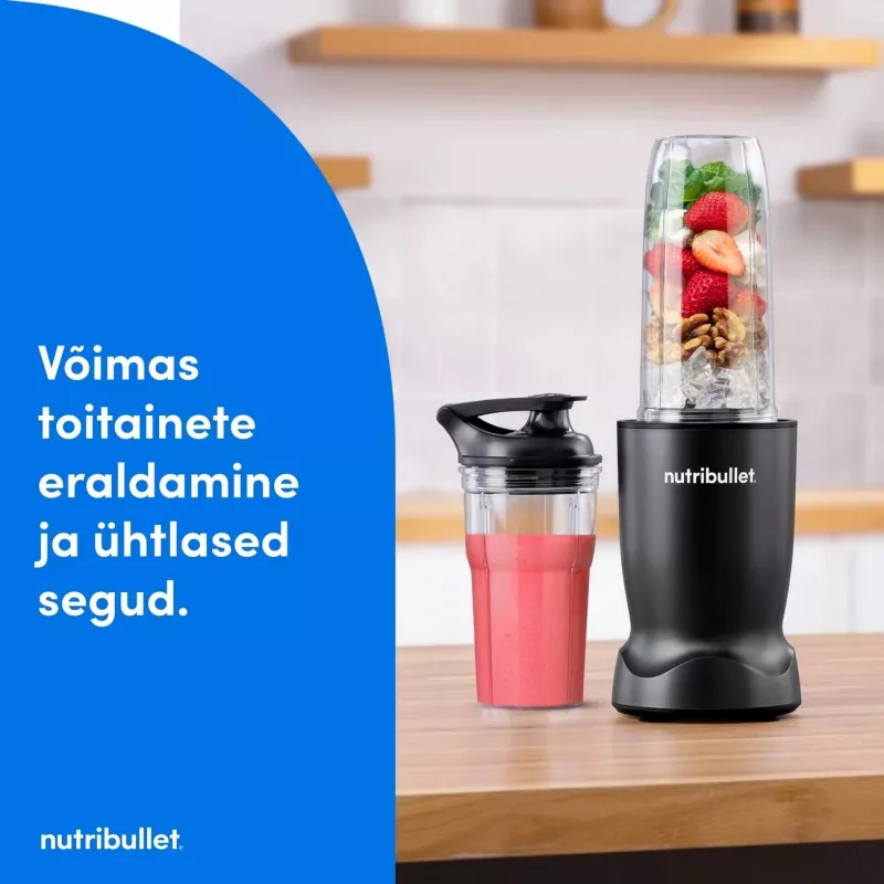 Nutribullet NBT1006MB Turbo 1000 W blender, mat zwart