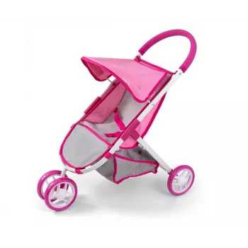 MILLY MALLY Poppenwagen Susie Prestige - roze/grijs/wit