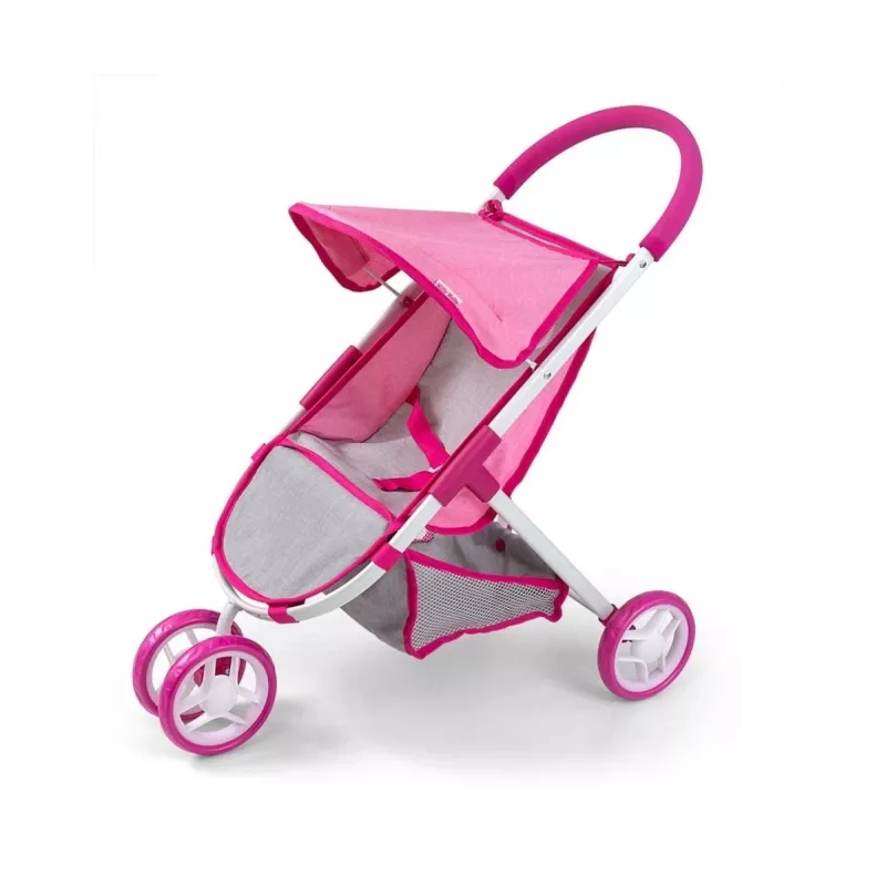 MILLY MALLY poppenwagen Susie Prestige – roze/grijs/wit