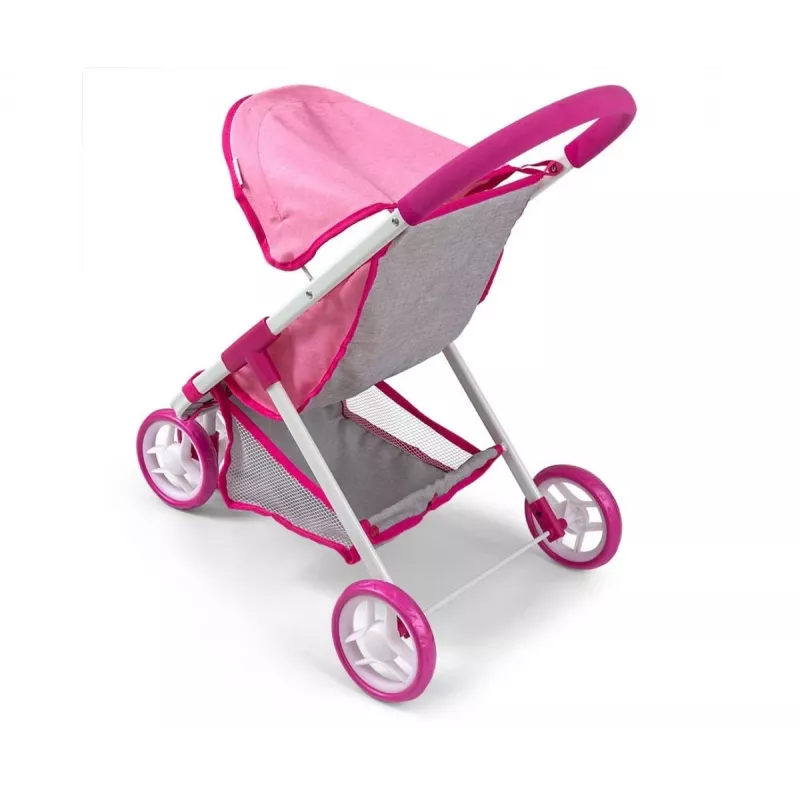 MILLY MALLY poppenwagen Susie Prestige – roze/grijs/wit