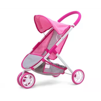 MILLY MALLY Poppenwagen Susie Prestige - roze/grijs/wit