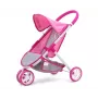 MILLY MALLY Poppenwagen Susie Prestige - roze/grijs/wit