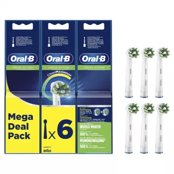 Oral-B Pro CrossAction Refill 6 Pack wit Elektrische Tandenborstelkoppen