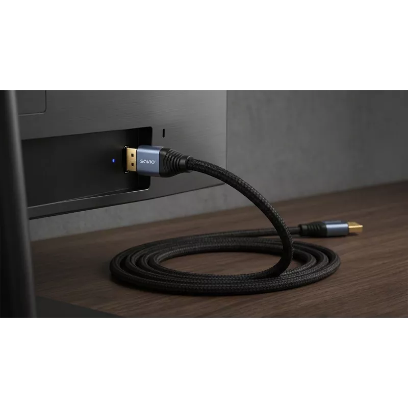 SAVIO CL-209 DisplayPort 2.1-kabel 1m zwart