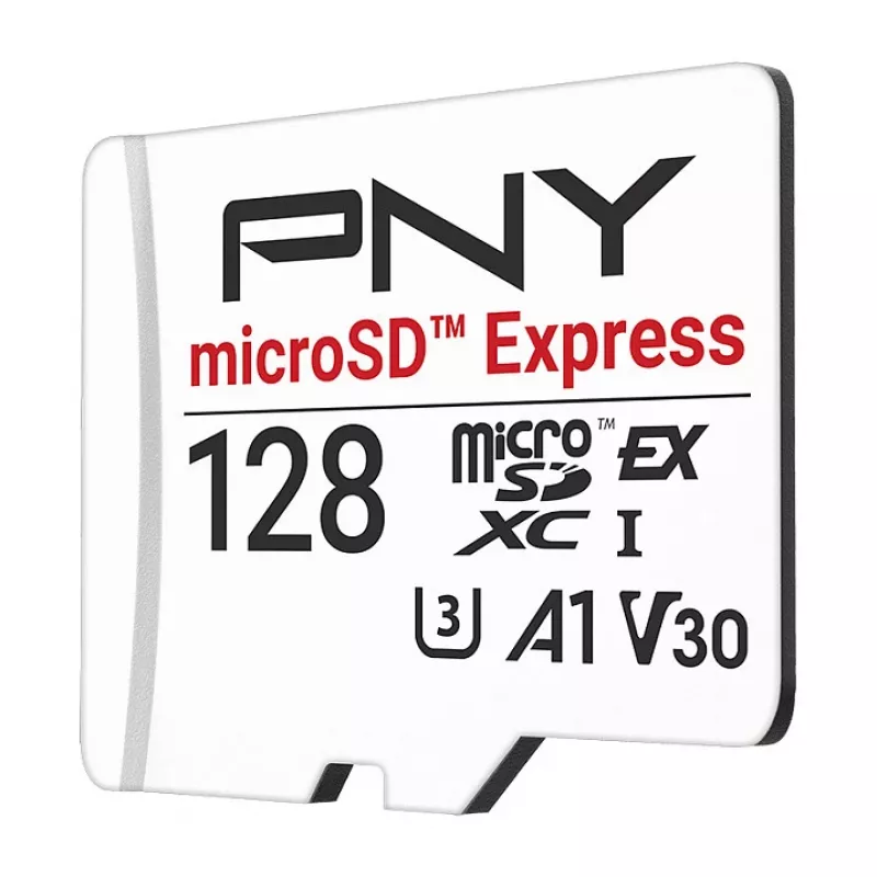 PNY 128GB microSDXC Express Card UHS-I U3 V30 A1 met SD-adapter