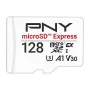 PNY 128GB microSDXC Express Card UHS-I U3 V30 A1 met SD-adapter