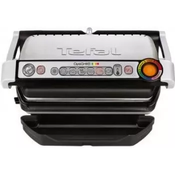 Tefal OptiGrill+ GC712D12 elektrische contactgrill, 2000W, 6 automatische programma's, zilver/zwart