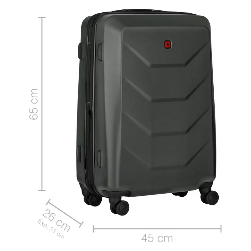 WENGER Prymo Medium harde reiskoffer (antraciet, 59 liter)