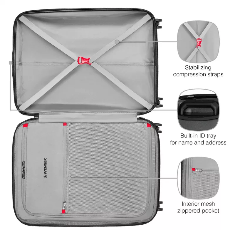 WENGER Prymo Medium harde reiskoffer (antraciet, 59 liter)