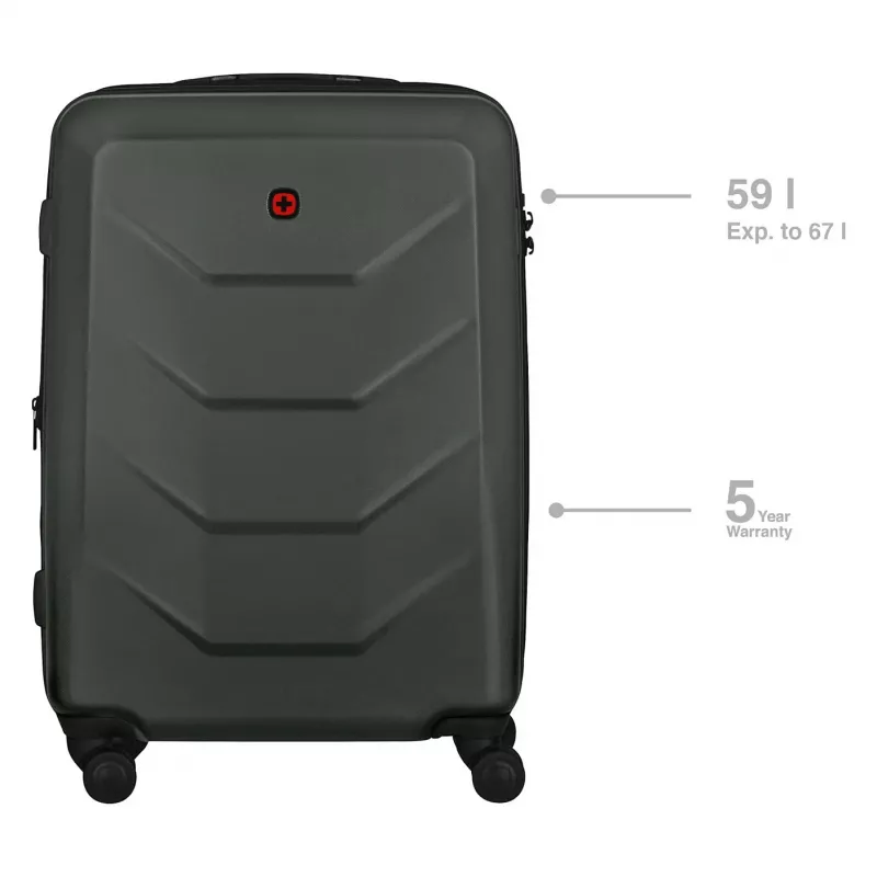 WENGER Prymo Medium harde reiskoffer (antraciet, 59 liter)