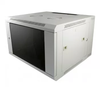 ALLNET 19 inch wandbehuizing 15U 1-delig diepte 450mm lichtgrijs Flat Pack SMA-serie