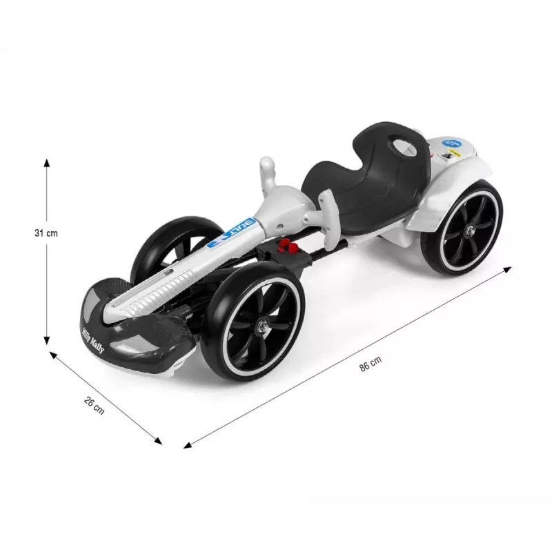 MILLY MALLY Go-kart accu-aangedreven Bolt wit