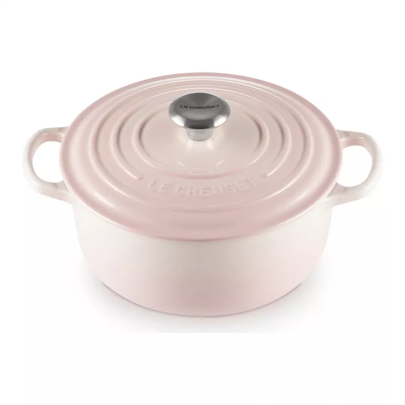 Le Creuset Signature gietijzeren ronde braadpan 20 cm Shell Pink