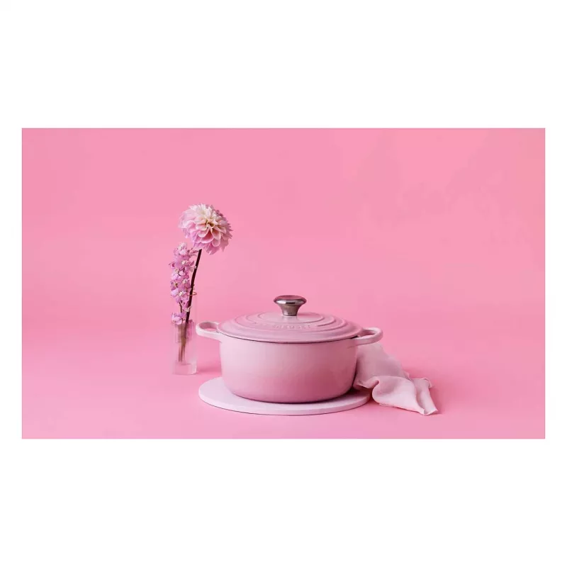 Le Creuset Signature gietijzeren ronde braadpan 20 cm Shell Pink