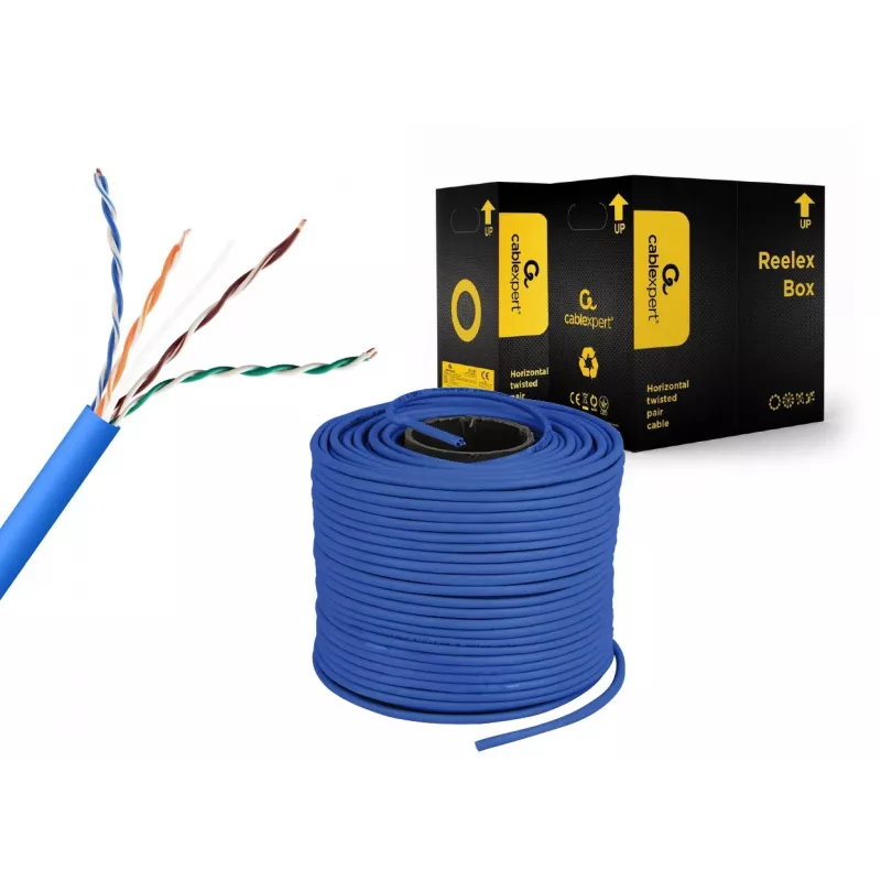 Gembird UPC-5004E-SOL-B Cat5e U/UTP bulkkabel 305 m blauw