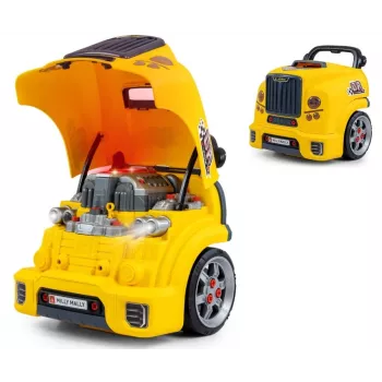 MILLY MALLY monteursworkshop set met gedemonteerde motor N-Gine geel