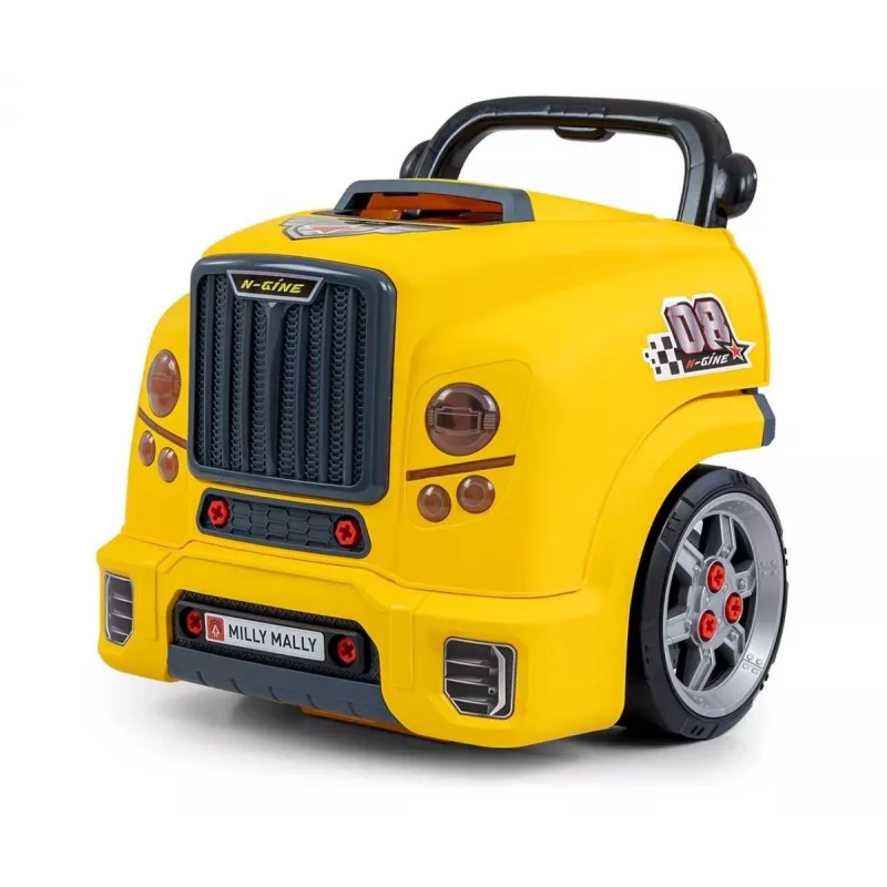 MILLY MALLY monteursworkshop set met gedemonteerde motor N-Gine geel