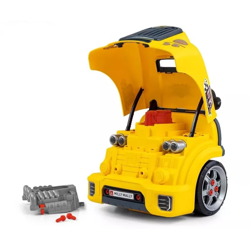MILLY MALLY monteursworkshop set met gedemonteerde motor N-Gine geel