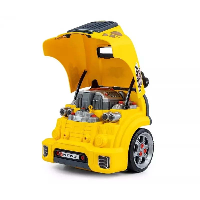 MILLY MALLY monteursworkshop set met gedemonteerde motor N-Gine geel
