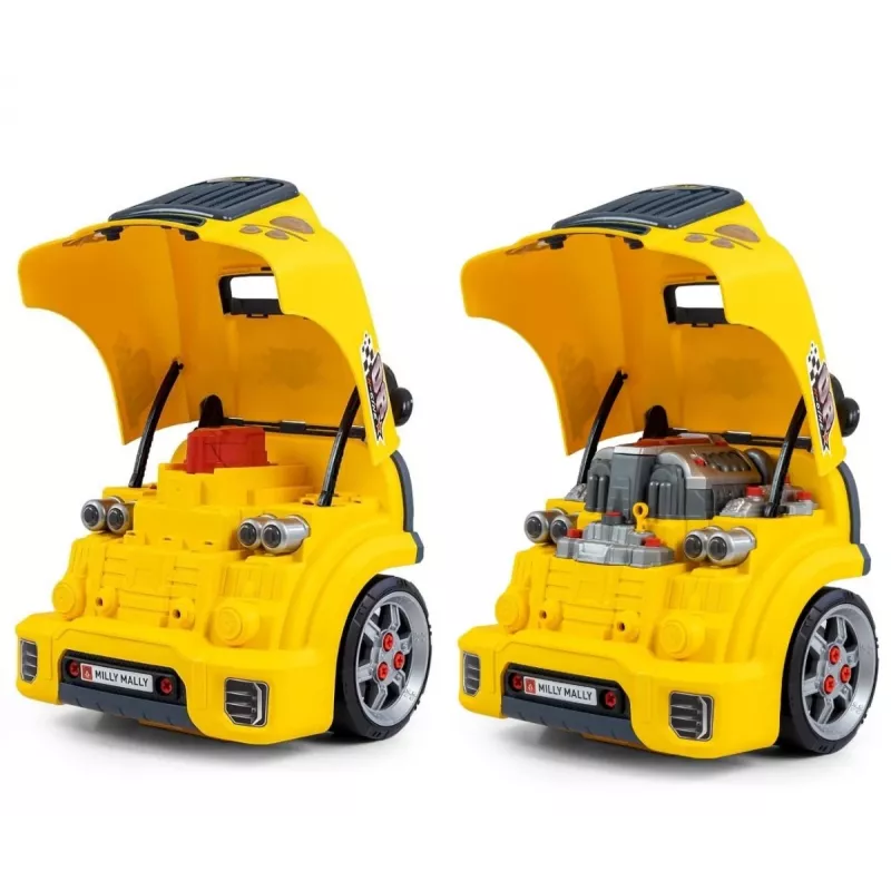 MILLY MALLY monteursworkshop set met gedemonteerde motor N-Gine geel