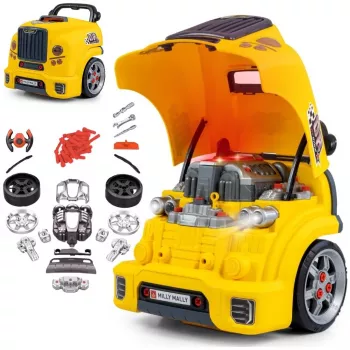 MILLY MALLY monteursworkshop set met gedemonteerde motor N-Gine geel