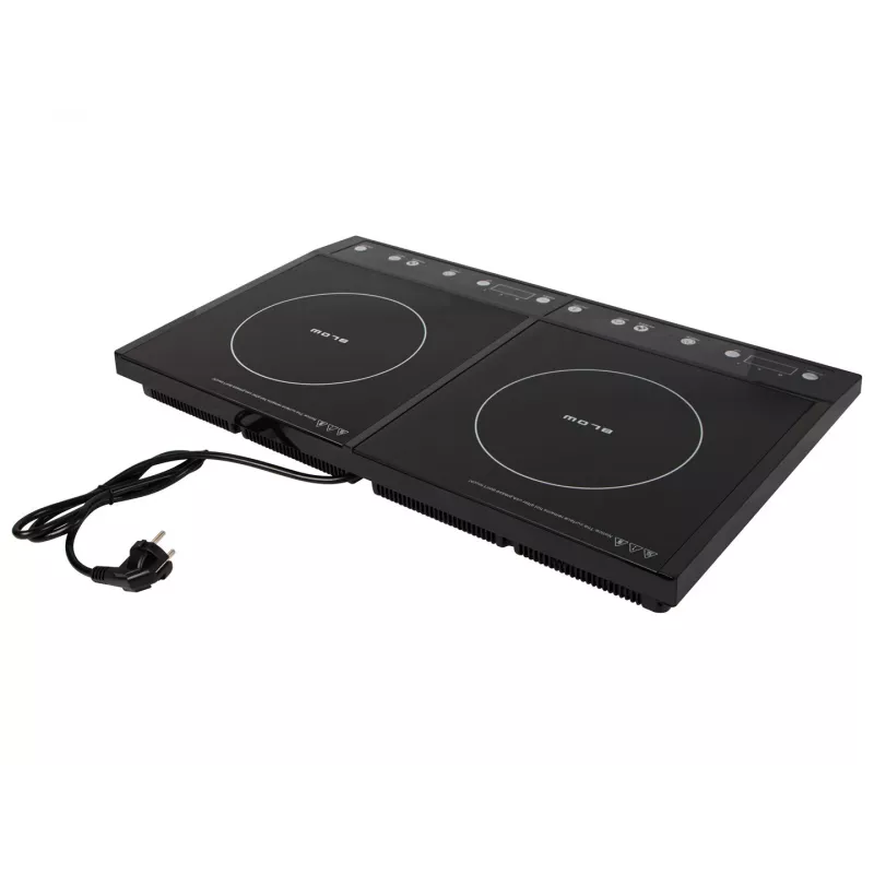 BLOW inductiekookplaat met twee kookzones, instelbaar 2000W + 2000W