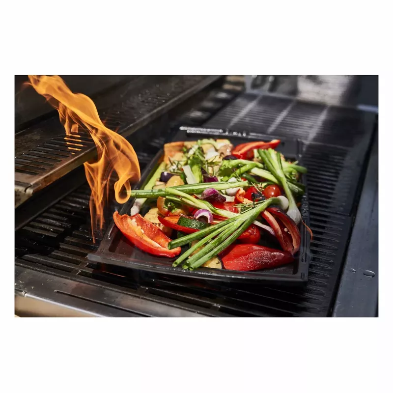 Staub Plancha inductiegeschikte gietijzeren grillplaat, 38 cm, zwart