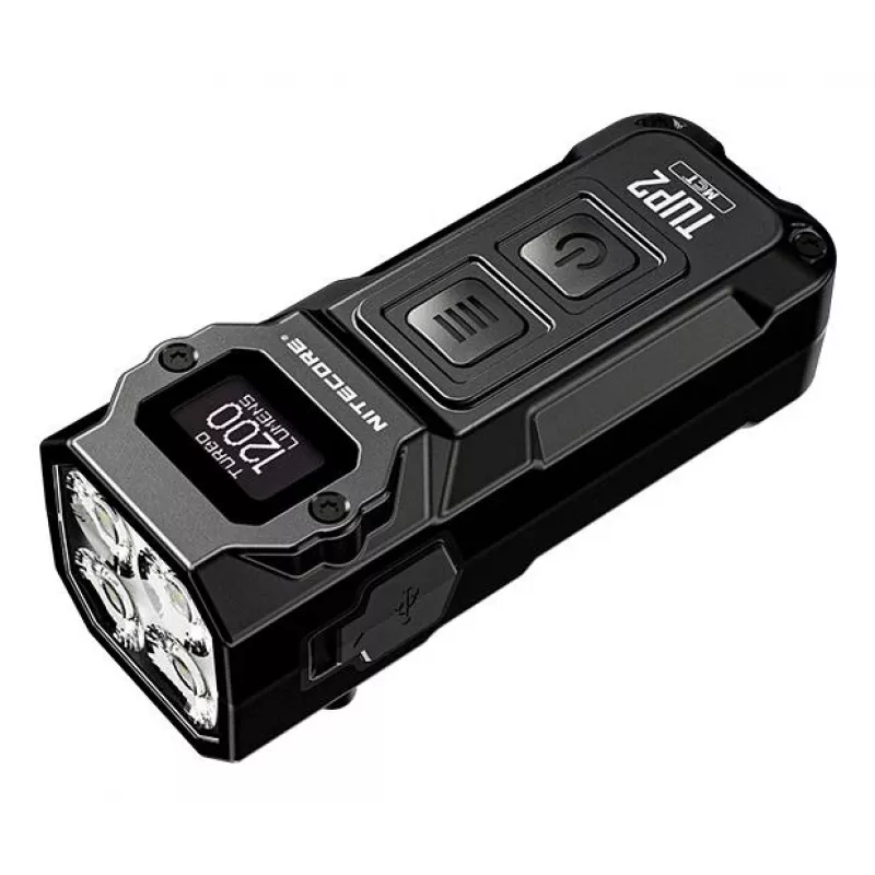 Nitecore TUP2 sleutelhangerzaklamp zwart 1200lm USB-C