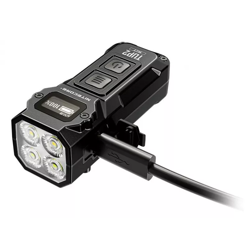 Nitecore TUP2 sleutelhangerzaklamp zwart 1200lm USB-C